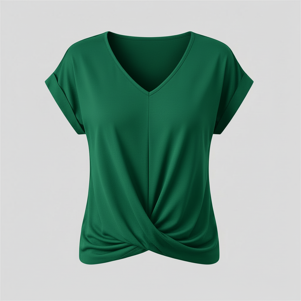 V-Neck Twist Top | Women's Blouse for Casual Summer Wear