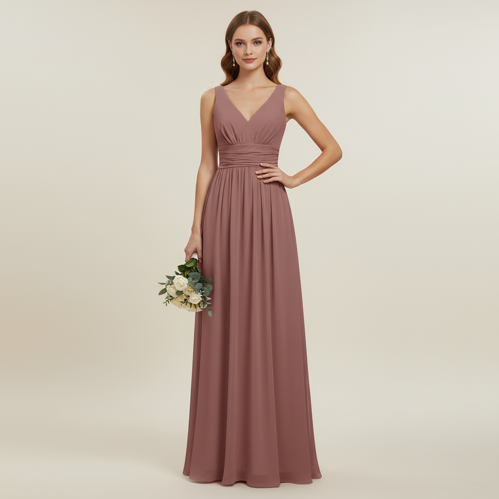 Elegant V-Neck Maxi Dress | Women's Summer Dress