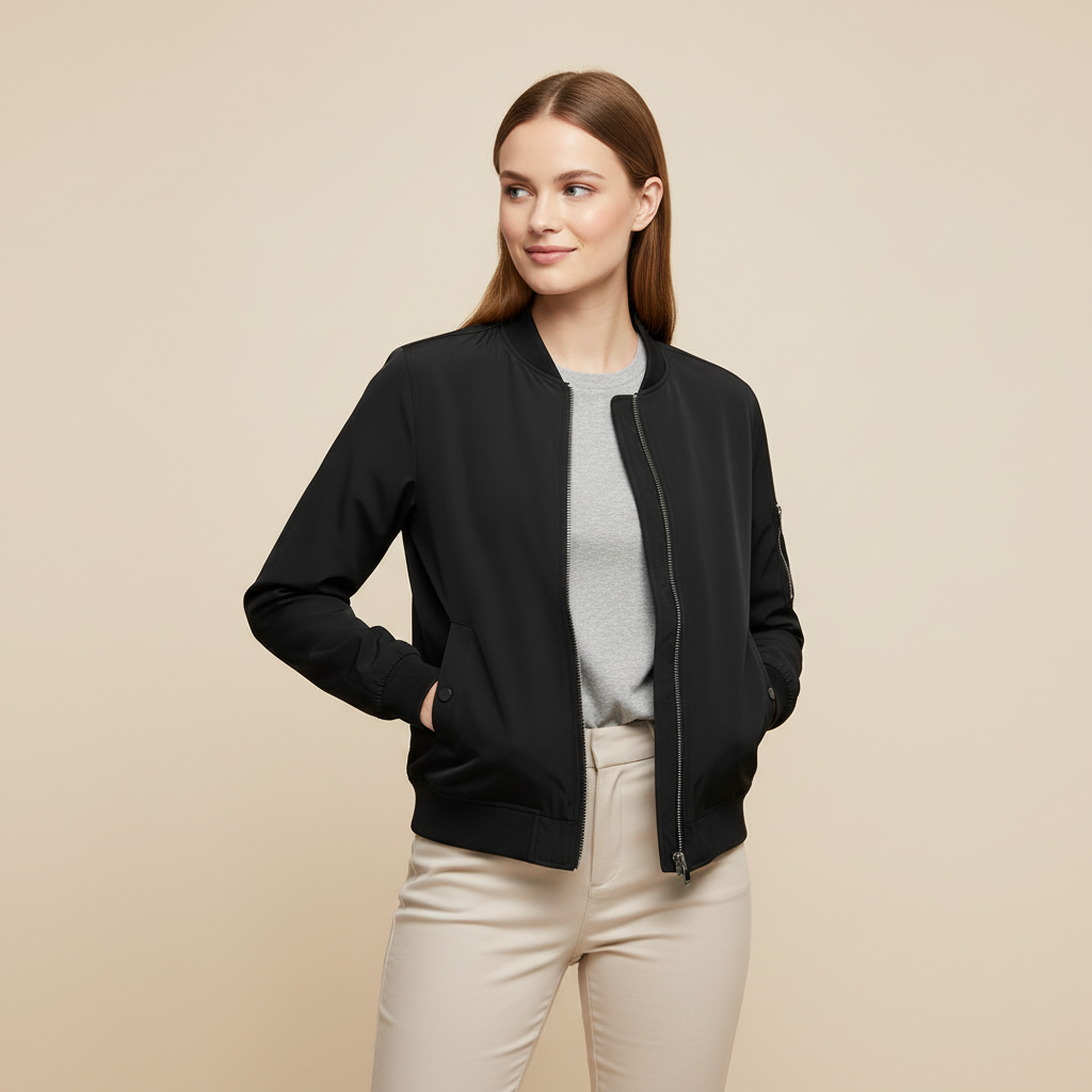 Women's Short Bomber Jacket | Casual Women's Jacket