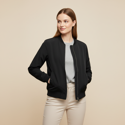Women's Short Bomber Jacket | Casual Women's Jacket