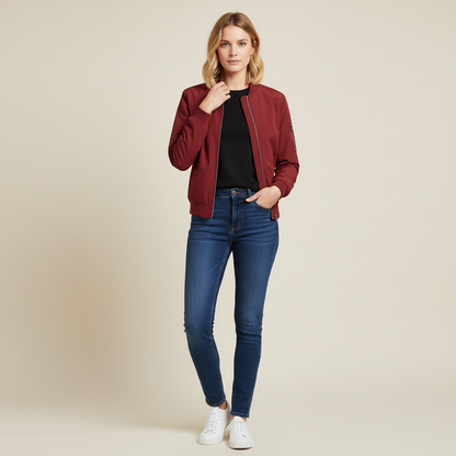 Women's Short Bomber Jacket | Casual Women's Jacket