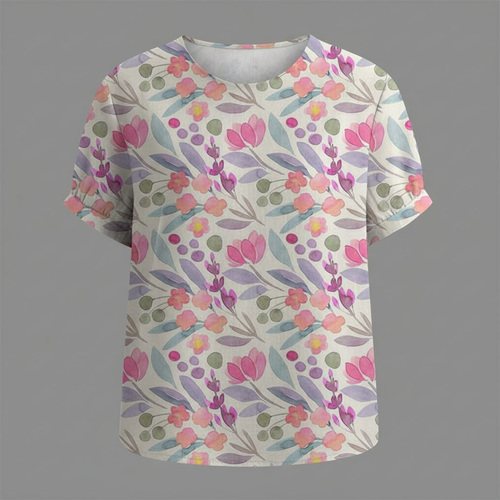 Vintage Floral Blouse | Women's Long Sleeve Summer Top