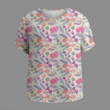 Vintage Floral Blouse | Women's Long Sleeve Summer Top