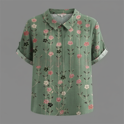 Vintage Floral Blouse | Women's Long Sleeve Summer Top
