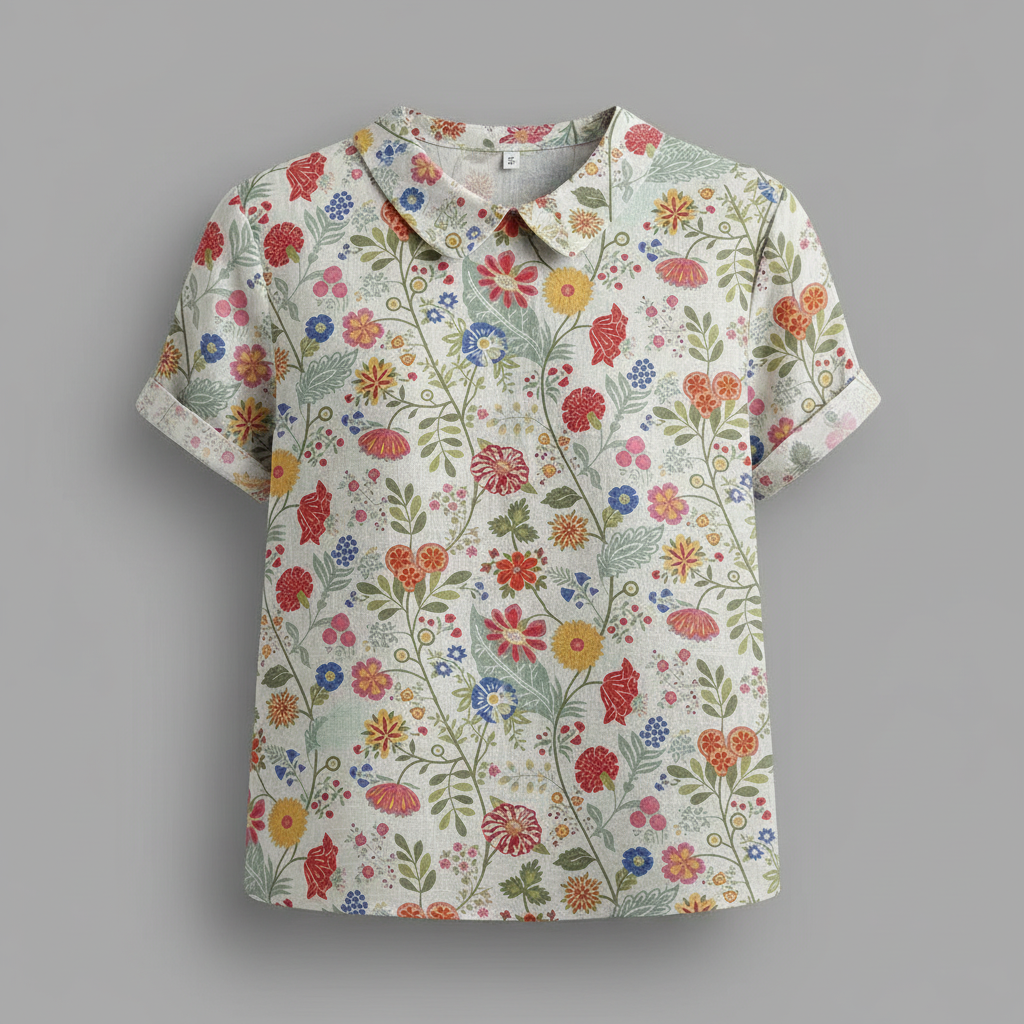 Vintage Floral Blouse | Women's Long Sleeve Summer Top