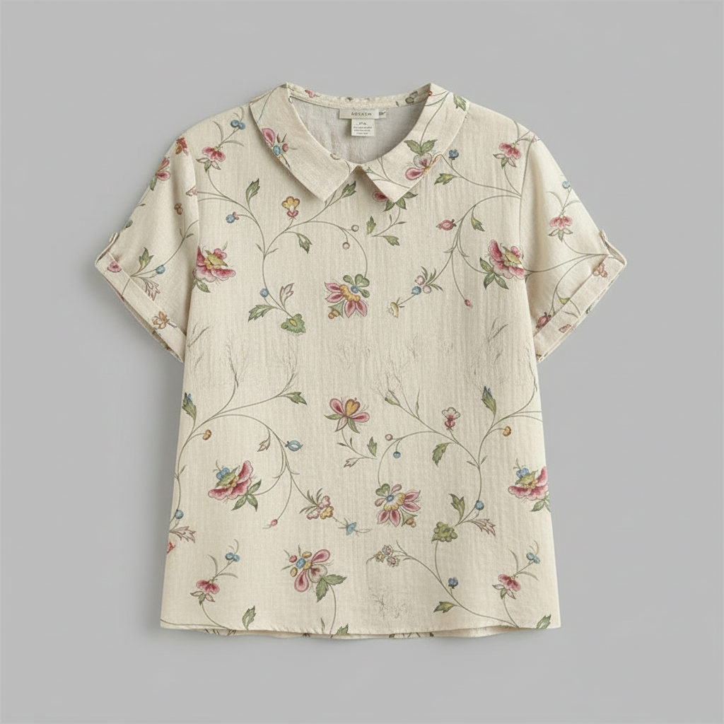 Vintage Floral Blouse | Women's Long Sleeve Summer Top