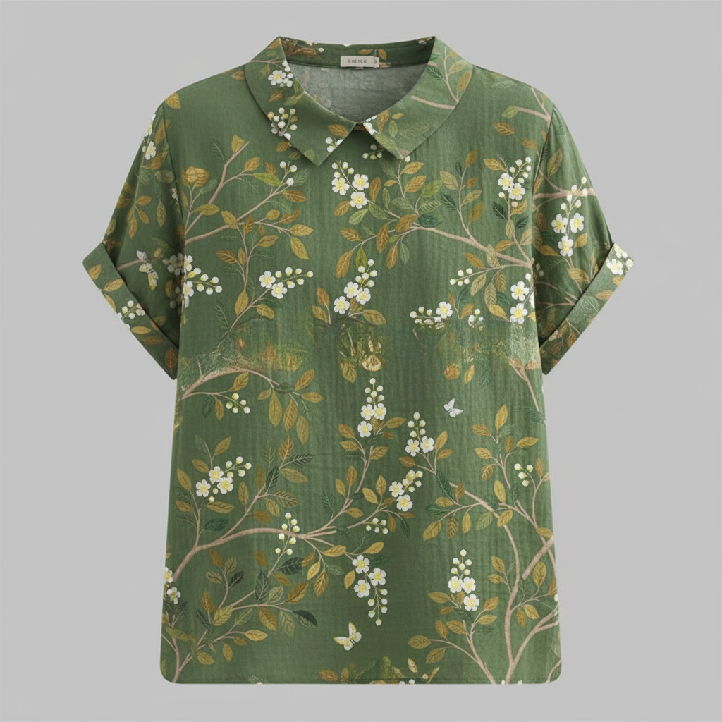 Vintage Floral Blouse | Women's Long Sleeve Summer Top