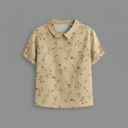 Vintage Floral Blouse | Women's Long Sleeve Summer Top