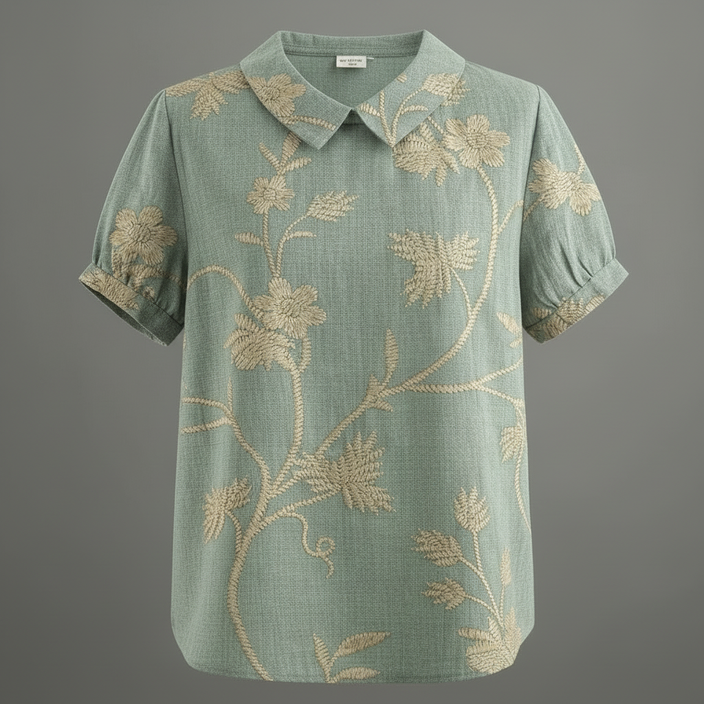 Vintage Floral Blouse | Women's Long Sleeve Summer Top