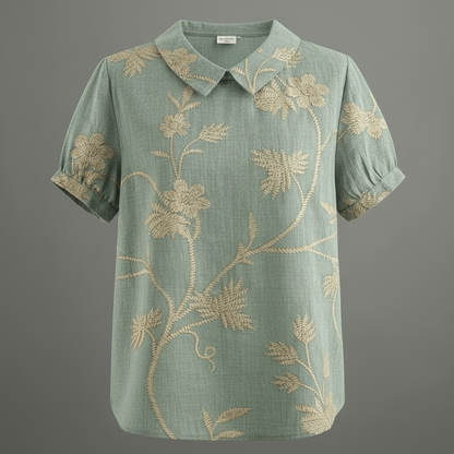 Vintage Floral Blouse | Women's Long Sleeve Summer Top