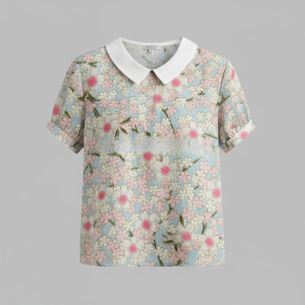 Vintage Floral Blouse | Women's Long Sleeve Summer Top