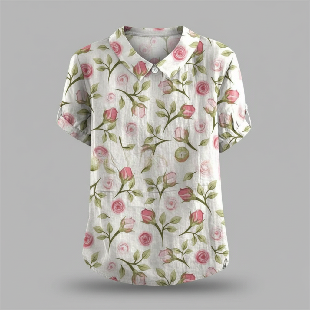 Vintage Floral Blouse | Women's Long Sleeve Summer Top