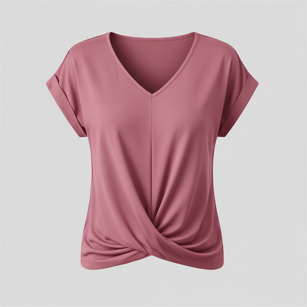 V-Neck Twist Top | Women's Blouse for Casual Summer Wear