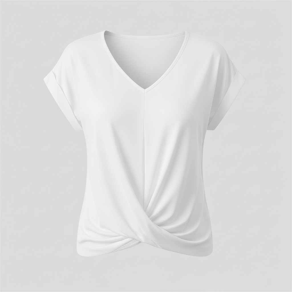 V-Neck Twist Top | Women's Blouse for Casual Summer Wear