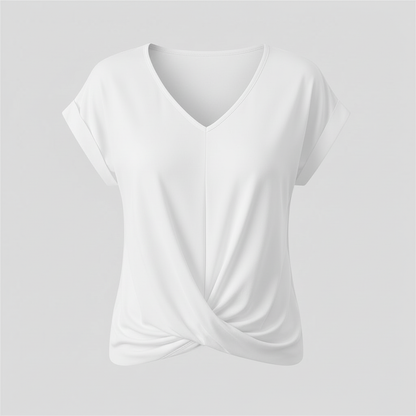 V-Neck Twist Top | Women's Blouse for Casual Summer Wear