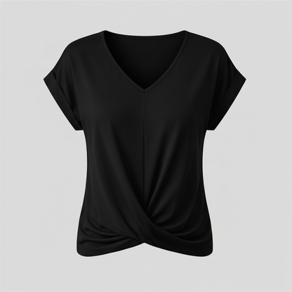 V-Neck Twist Top | Women's Blouse for Casual Summer Wear
