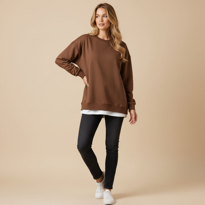 Pink Oversized Sweatshirt | Women's Casual Hoodie